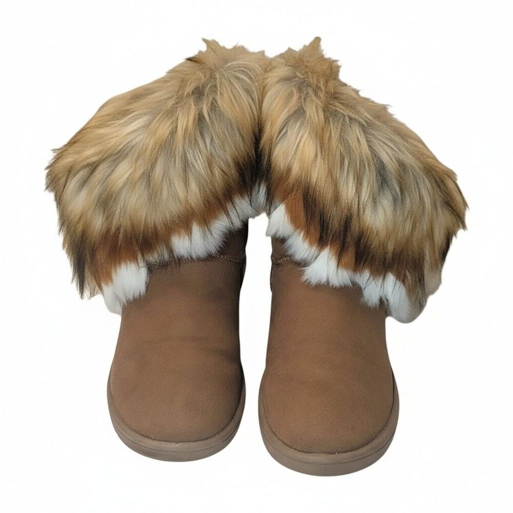 Women's Faux Fir Winter Boots - Sz 9